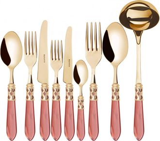 Bugatti Aladdin Gold, Posate Set 75 Pz, Scatola Gallery, Casa Bugatti - Colore: Rust