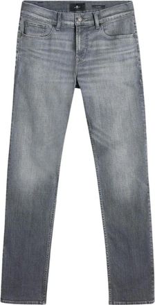 7 For All Mankind Slimmy Tapered - Heren - Loose Fit Jeans - Grijs - W34 - Katoen - Jeans