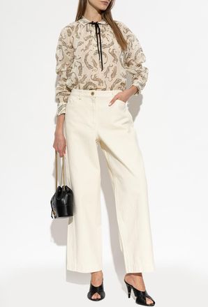 Forte_Forte Forte_forte Top With Animal Motif, Womens, Beige