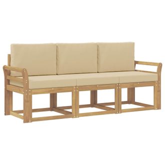 vidaXL Conjunto De Sof&aacute;s De Exterior 3 Pcs Vidaxl