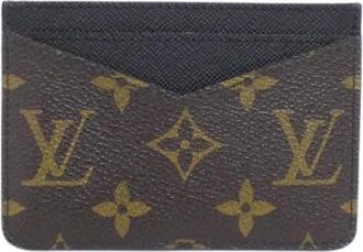 Louis Vuitton Pre-owned Wallets, male, Multicolor, Size: ONE SIZE Pre-owned Monogram Macassar Business card case