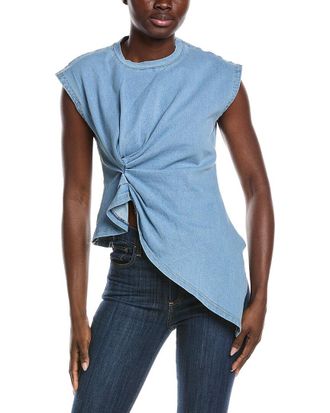 Gracia Sleeveless Side Drape Top
