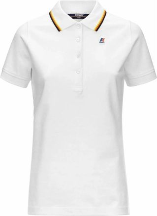 K-Way Alizee Stretch Polo T-shirt - Dames - Polos - Wit - L - Katoen - Tops