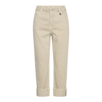 Mos Mosh Cropped Jeans - Dames - Cropped Jeans - Beige - W32 - Jeans