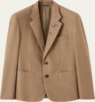 Loro Piana Mens Hedland Silk Notch-Lapel Single-Breasted Blazer