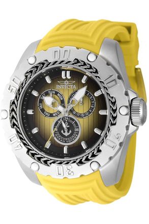 Invicta Ocean Voyage 48023 Herenhorloge - Quartz Uurwerk - Roestvrij Staal met Zwarte Wijzerplaat - 51 mm