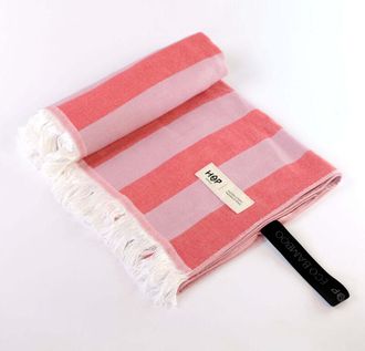 OEM Bamboo Go - Toalla De Secado R&aacute;pido Xl - 75/150cm - Rayas (rojo/rosa)