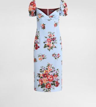 Dolce & Gabbana Flower Bouquet-print Dress - Woman Dresses Multicolor 36
