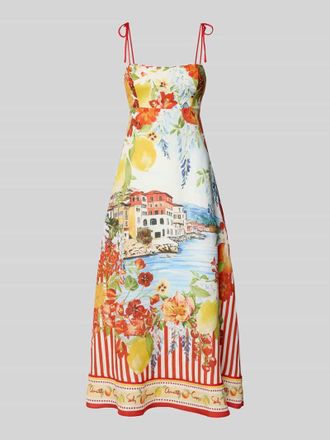 Forever New Midikleid mit Spaghettitr&auml;gern und Schn&uuml;rung in Rot, Gr&ouml;&szlig;e 32