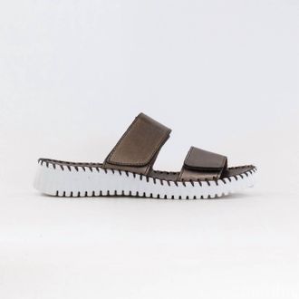 Eric Michael Womens Angie Sandal In Pewter