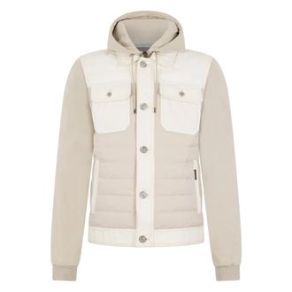 Moorer Jassen, Heren, Beige, M, Leer, Lichte Jas met Capuchon
