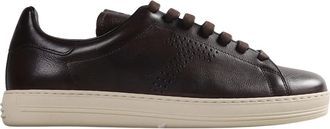 Tom Ford Soft Supple Leather Warwick Sneakers - Heren - Sneakers - Bruin - 43 EU - Katoen - Schoenen