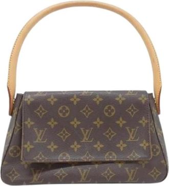 Louis Vuitton Pre-owned Shoulder Bags, female, Brown, Size: ONE SIZE Pre-owned Mini Looping Shoulder Bag