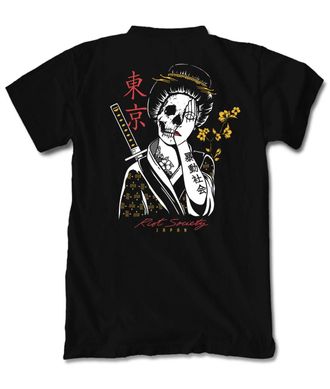 Riot Society Mens Short Sleeve Graphic Fashion T-Shirt, Geisha Shame 2.0 (Black), Medium