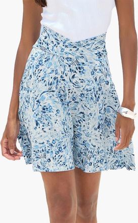 Lascana Womens Floral Flared Skirt in Blue Floral at Nordstrom, Size 10
