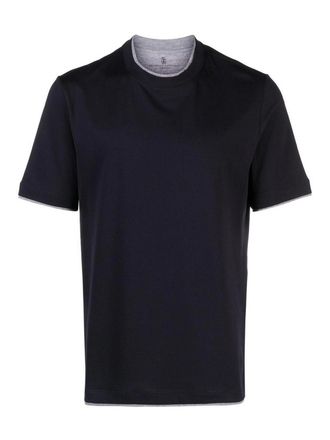 Brunello Cucinelli Crew-Neck T-Shirt With Faux-Layering
