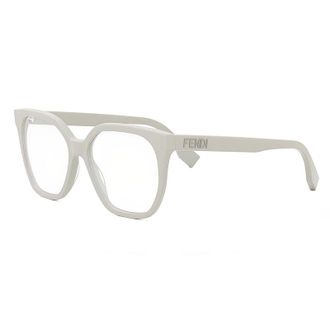 Fendi FE50087I057 Square Full Rim Eyeglasses - Bone