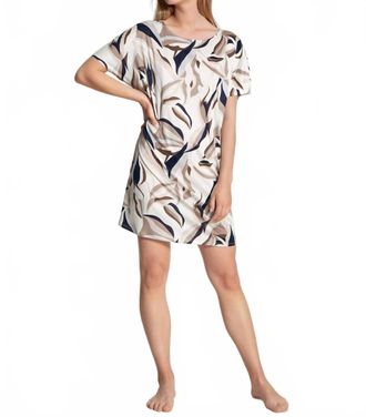 CALIDA Short-Sleeved Sleepshirt In Nature