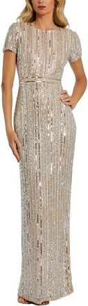 Mac Duggal Mesh Column Gown