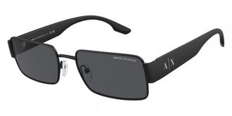 A|X Armani Exchange Dark Grey Rectangular Mens Sunglasses AX2052S 600087 57