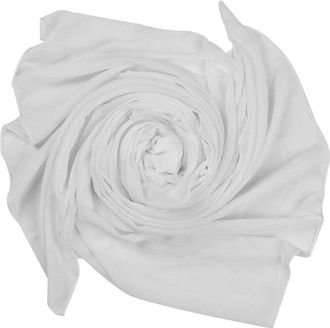 World of Shawls Elegant Chiffon Scarf Wrap Wedding Bridal Party Occasion Prom - 28 Colours (White)