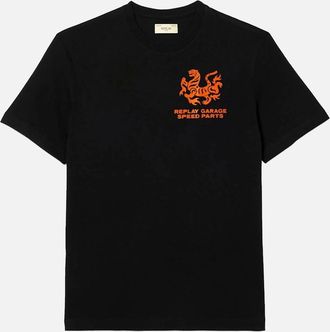 Replay Mens Replay Biker T-Shirt - Black - Size: 40