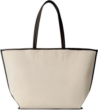 B&eacute;is The Canvas & Leather Tote in Espresso at Nordstrom