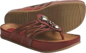 Earth Womens Rhyme Sandal In Rosso Worn Saddle