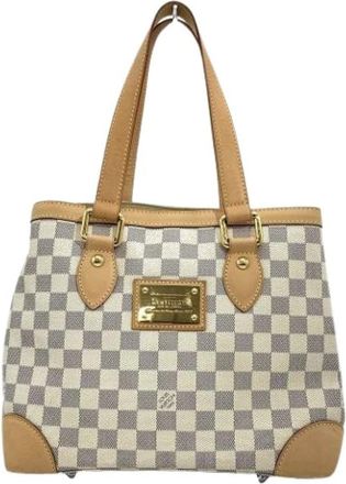 Louis Vuitton Pre-owned Handbags, female, White, Size: ONE SIZE Pre-owned Damier Azur Tote Bag