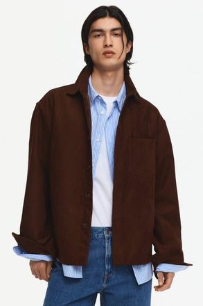 H&M Overshirt in Brown at Nordstrom, Size Xx-Large