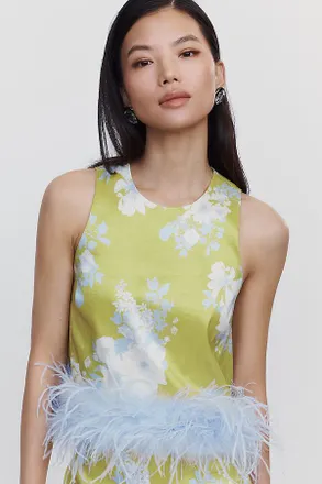 Anthropologie @loverlygrey x Anthropologie Clementine Faux Feather Top