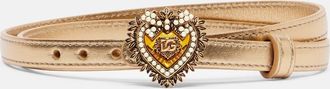 Dolce & Gabbana Devotion metallic leather belt