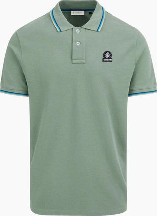 Sandbanks Mens Sandbanks Tipped Badge Pique Polo S1-26 Sage - Green - Size: 40