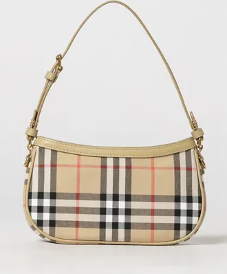 Burberry Borsa a spalla da bambino in cotone con motivo Check e logo EKD