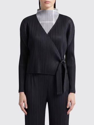 Pleats Please Issey Miyake Cardigan in poliestere plissettato