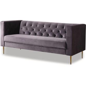 Habitat et Jardin Sof&aacute; Terciopelo bruce - 3 Plazas - Gris