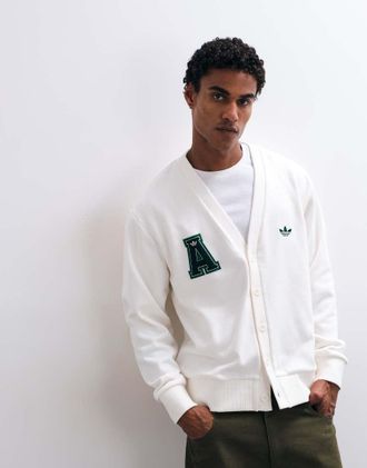 adidas Originals cardigan varsity in bianco nuvola