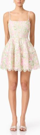 Elliatt Indria Fit & Flare Minidress in Green Multi at Nordstrom, Size X-Large