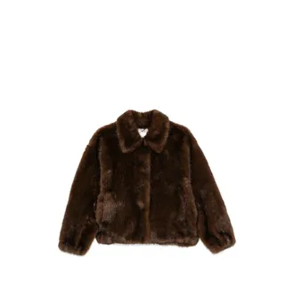 VALENTINI 1972 Faux-fur Wide Collar Jacket