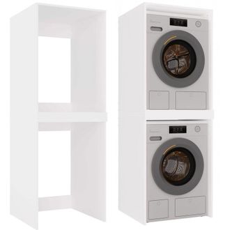 Topeshop Como - Mueble Para Lavadora Y Secadora - Mueble Ahorraespacio - Blanco