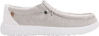 Lamofootwear Mens Paul Canvas Deck Shoe In White
