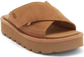 UGG Sungaze Platform Slide Sandal in Chestnut at Nordstrom Rack, Size 12