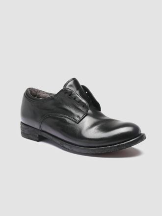 Officine Creative Mens Leather Derby Shoes In Black