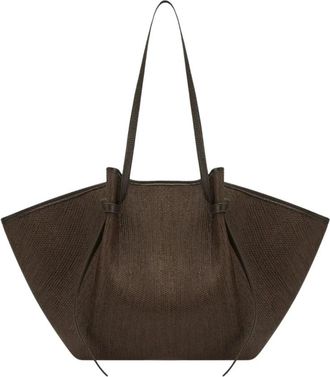 Yuzefi Grote Mochi Tote - Dames - Shoppers - Bruin - ONE Size - Katoen - Tassen