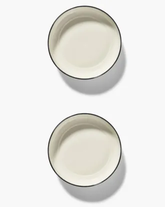 Serax Ann Demeulemeester - High Plate l White/black Var a d&eacute; - Set 2