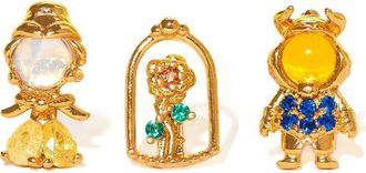 Girls Crew Disney Beauty & The Beast Stud Earrings Set in Gold at Nordstrom