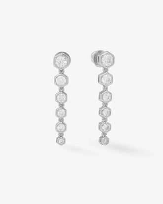 Melinda Maria Womens Queen Bee Drop Earrings In Silver