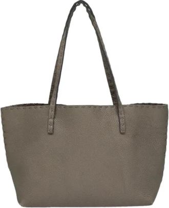 Fendi Pre-owned Vintage Handtas - Dames - Vintage Shopper - Beige - ONE Size - Leer - Vintage