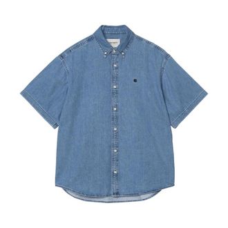Carhartt Work in Progress Carhartt Wip, Denim Shirts, male, Blue, Size: XL S/S Lucas Shirt