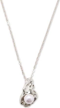 Classicharms Nyla Molten Freshwater Pearl Pendant Necklace in Silver at Nordstrom